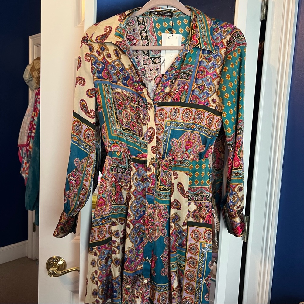 Zara printed dress
